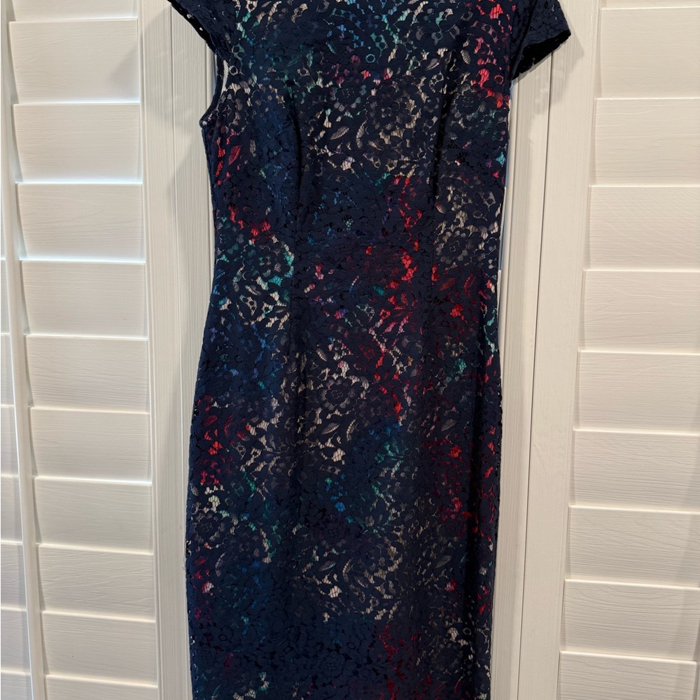 Elegant Multicolor Lace Dress